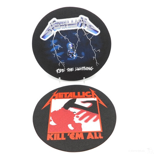 Metallica Turntable Slipmat Set: 'Kill Em All/Ride The Lightning' (Retail Pack)